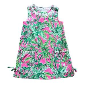 Lilly Pulitzer Classic Shift Pink and Green Tropical Dress - 4
